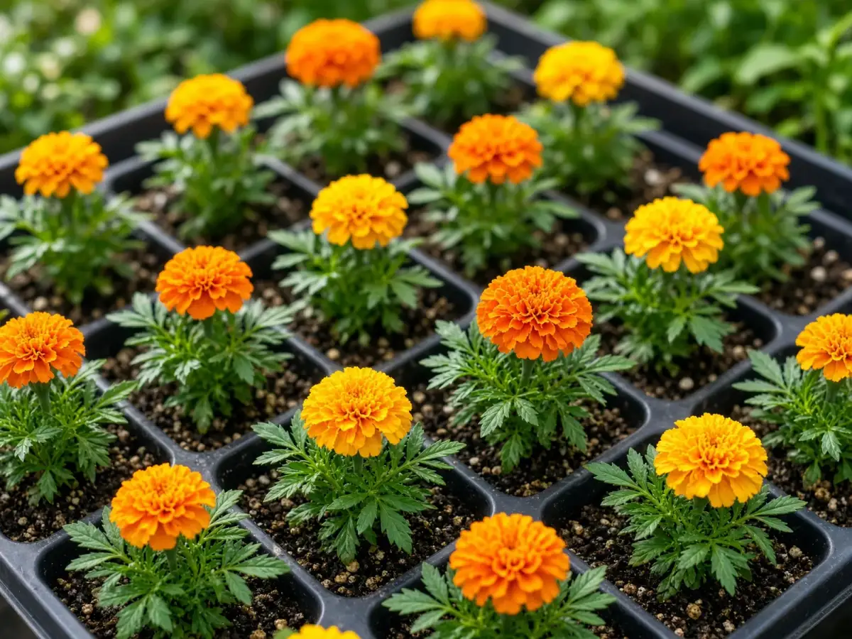 Marigold seedling tray